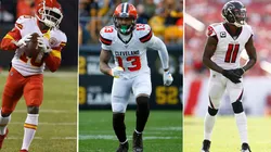 Tyreek Hill Odell Beckham Jr. y Julio Jones (Getty Images)