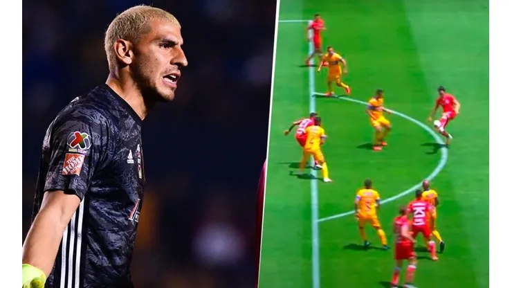 La reacción de Guzmán al polémico gol de Triverio