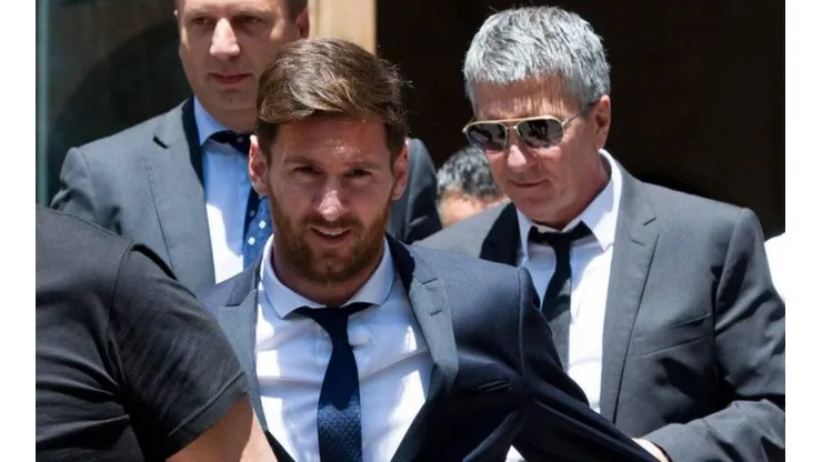 Lionel Messi junto a su padre Jorge.