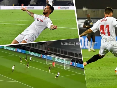 Respondió Sevilla, que sigue vivo: Suso culminó una buena jugada y puso el 1-1