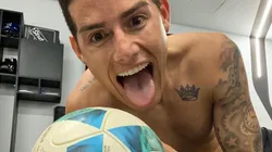 James Rodríguez, jugador del Real Madrid de España.