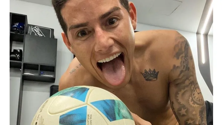 James Rodríguez, jugador del Real Madrid de España.