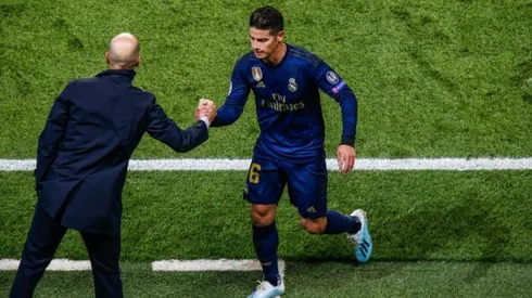 Zinedine Zidane y James Rodríguez en el Real Madrid.