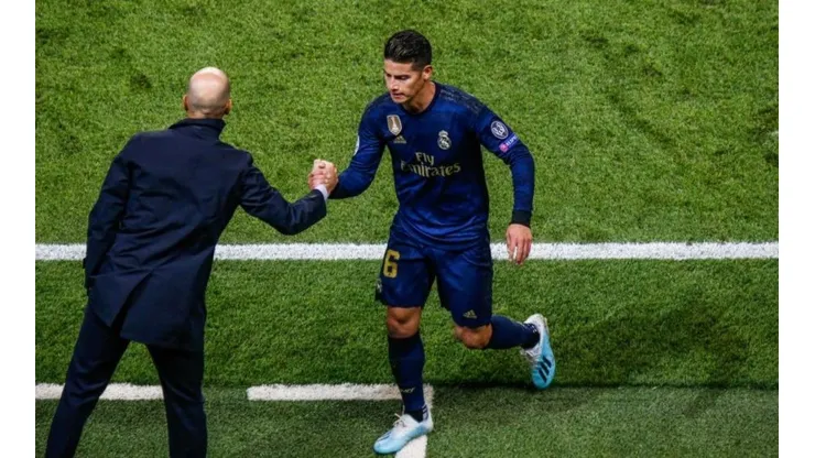 Zinedine Zidane y James Rodríguez en el Real Madrid.