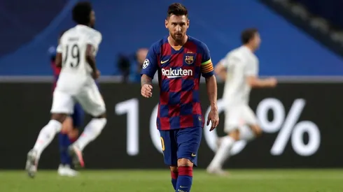 La tristeza de Messi y el festejo de Bayern Munich.