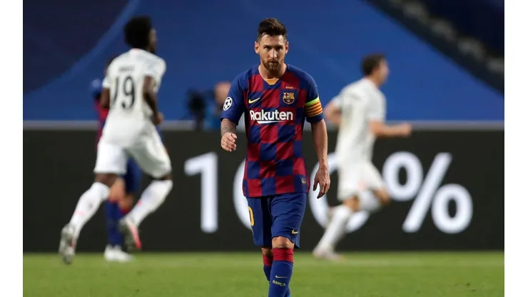 La tristeza de Messi y el festejo de Bayern Munich.