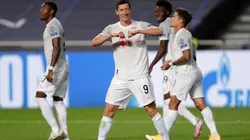 El festejo de Robert Lewandowski.