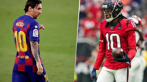 Lionel Messi y DeAndre Hopkins (Getty)