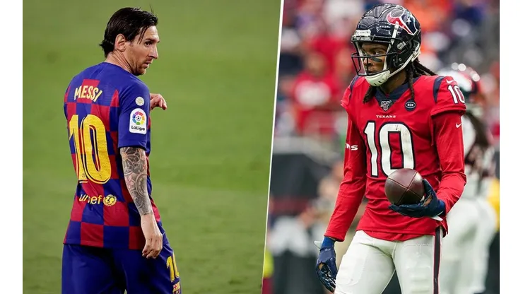 Lionel Messi y DeAndre Hopkins (Getty)