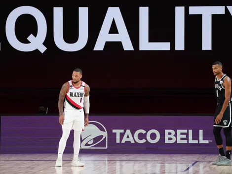 ¡Está loco! Damian Lillard desde el logo, otra vez