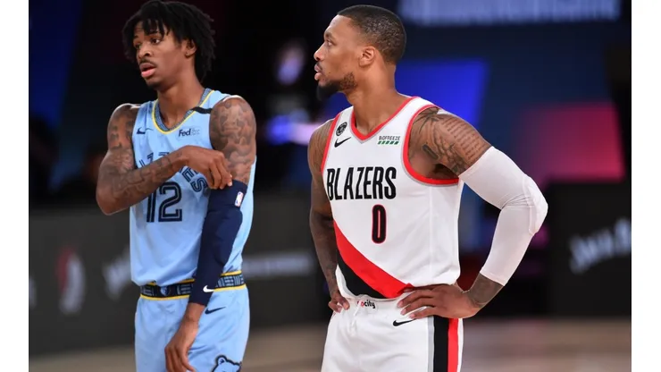 Ja Morant y Damian Lillard (Getty)
