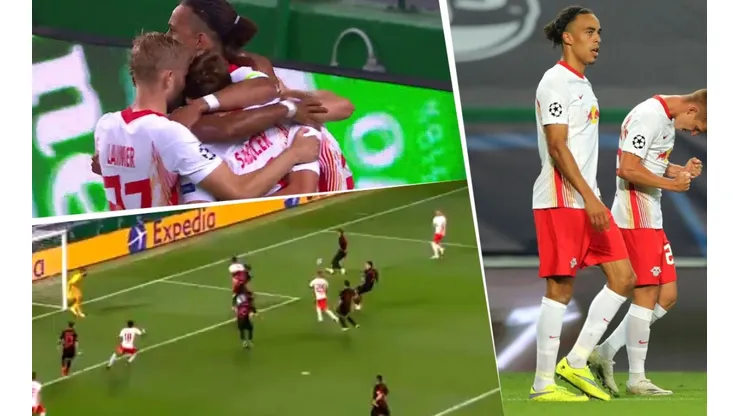 RB Leipzig volvió loco al Atlético y Dani Olmo puso el 1-0 de cabeza