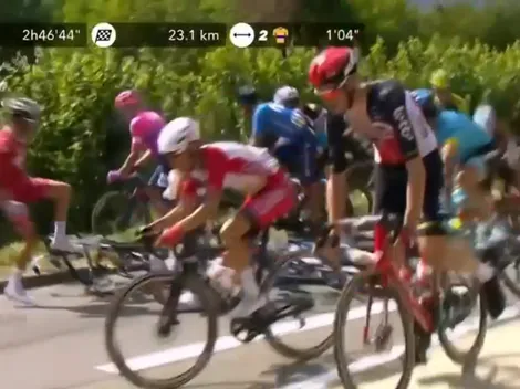 Qué peligro: Sergio Higuita provoca caída masiva en el Criterium Dauphiné