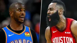 Chris Paul y James Harden (Getty)