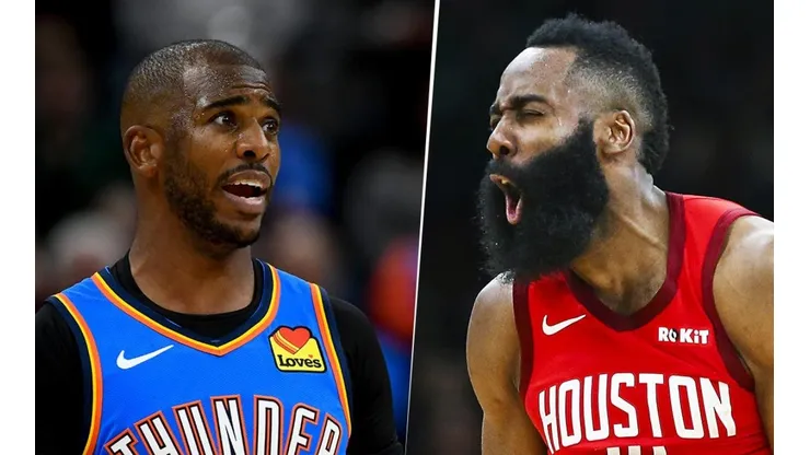 Chris Paul y James Harden (Getty)