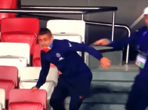 Casi se matan: el video de la reacción de Verratti y Di María tras el gol de Choupo Moting
