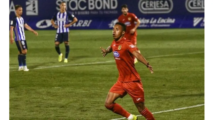 Jeisson Martínez usaba la 9 en el Fuenlabrada.