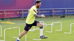 Media zurda vendada: la imagen de Messi que tranquiliza poco a Barcelona