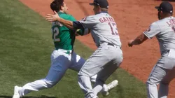 Se hizo oficial la sanción a Ramón Laureano por la pelea con los Astros (Getty Images)