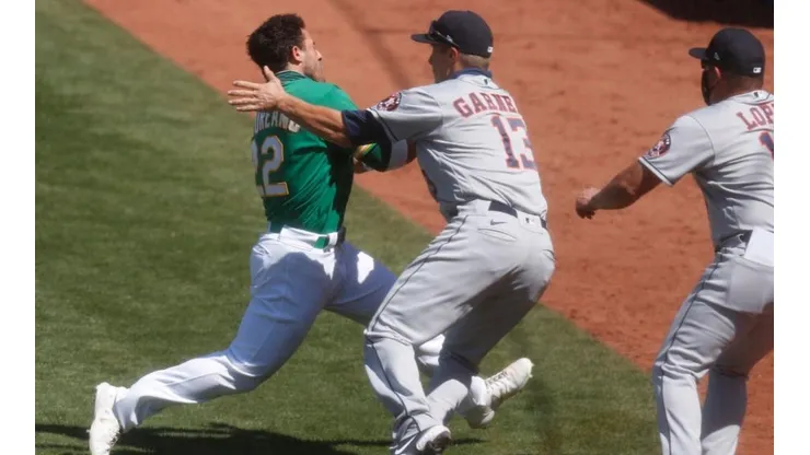 Se hizo oficial la sanción a Ramón Laureano por la pelea con los Astros (Getty Images)