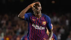 Ousmane Dembélé durante un partido de Barcelona.