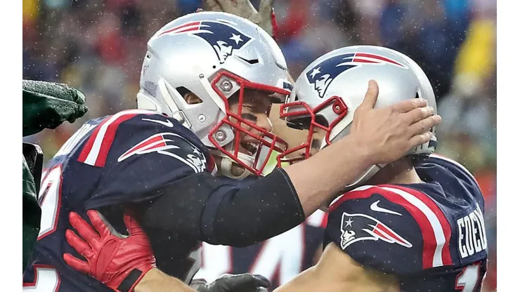 Julian Edelman y Tom Brady (Getty Images)