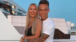 Lautaro Martínez junto a su bella pareja.