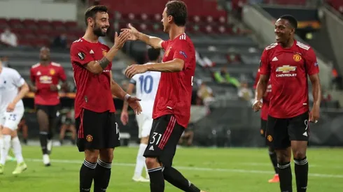 El festejo de Manchester United.