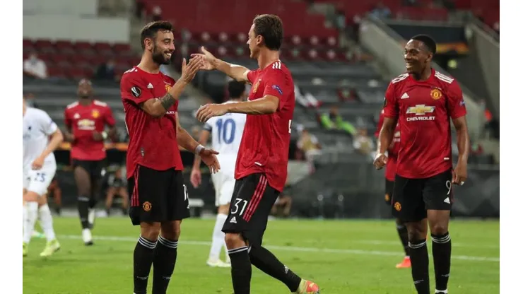 El festejo de Manchester United.