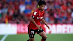 Takefusa Kubo durante su paso por Mallorca.