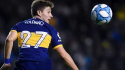 Franco Soldano con la camiseta de Boca Juniors.