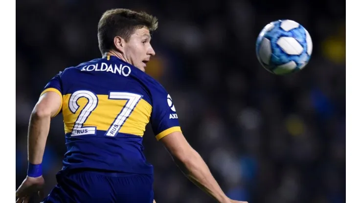 Franco Soldano con la camiseta de Boca Juniors.