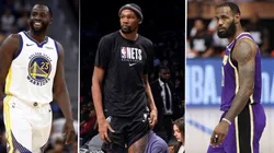 Draymond Green, Kevin Durant y LeBron James (Getty Images)