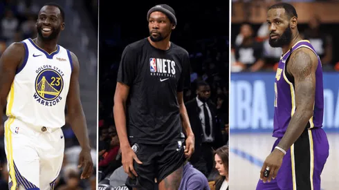 Draymond Green, Kevin Durant y LeBron James (Getty Images)