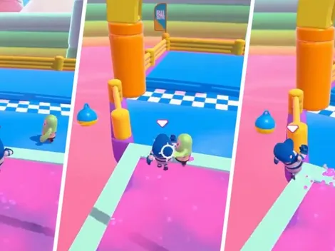 Eso no se hace: lo esperó en la meta y lo tiró a la lava rosa de Fall Guys