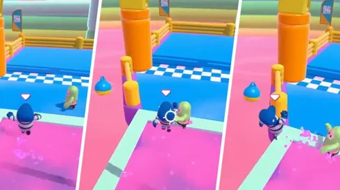 Eso no se hace: lo esperó en la meta y lo tiró a la lava rosa de Fall Guys