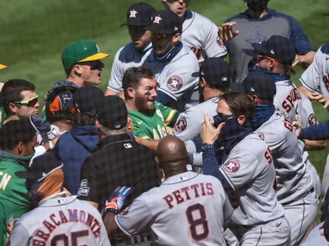 Otra vez los Astros: se vaciaron las bancas y protagonizaron pelea