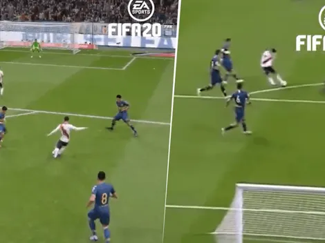 Una belleza: Conmebol simuló el gol de Quintero a Boca en el FIFA 20