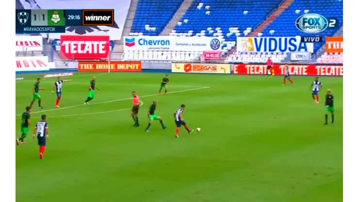 El motivo de la extraña toma de Fox Sports en el primer tiempo de Rayados y Santos
