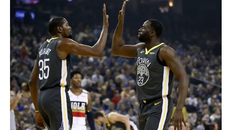Draymond Green y Kevin Durant (Getty)