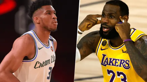 Giannis Antetokounmpo y LeBron James (Getty Images)