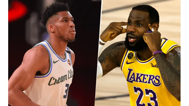 Giannis Antetokounmpo y LeBron James (Getty Images)