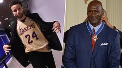 Stephen Curry y Michael Jordan (Getty Images)