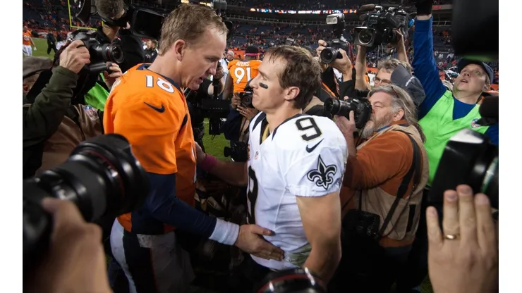 Peyton Manning y Drew Brees (Getty)