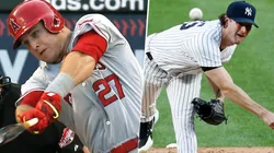 Mike Trout y Gerrit Cole (Getty Images)