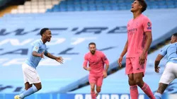 Una postal del primer gol de Manchester City.