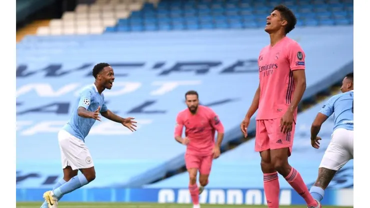 Una postal del primer gol de Manchester City.