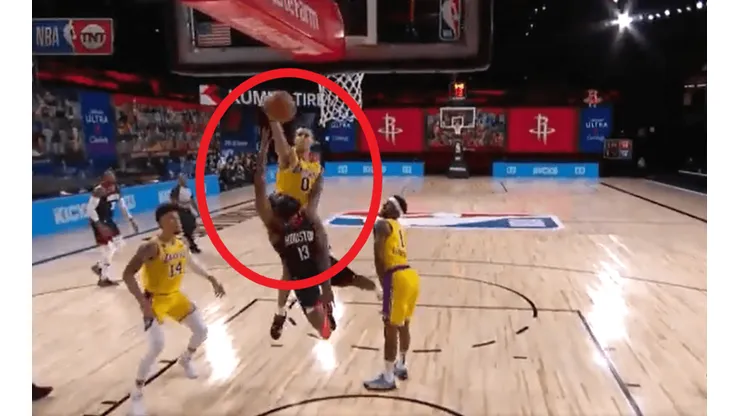 Tapa de Kuzma a Harden (Captura de pantalla)