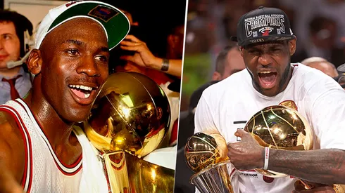 Michael Jordan y LeBron James (Getty Images)