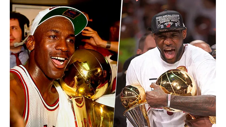 Michael Jordan y LeBron James (Getty Images)